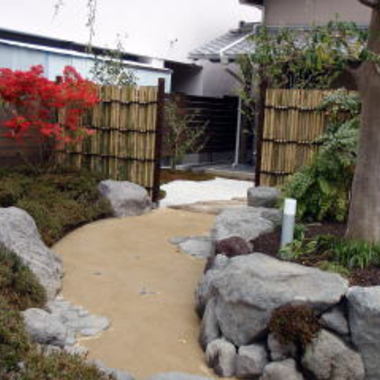 枯山水施工完了 アプローチ