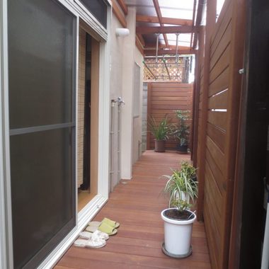 リフォーム後のウッドデッキテラス