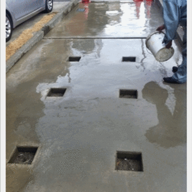 土間コンクリート工事 施工後 ズーム写真