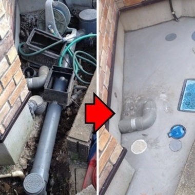 下水道切替工事 前と後