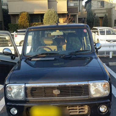 スズキアルトの鍵開け 車前方写真