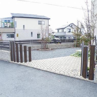 外構工事後 門柱