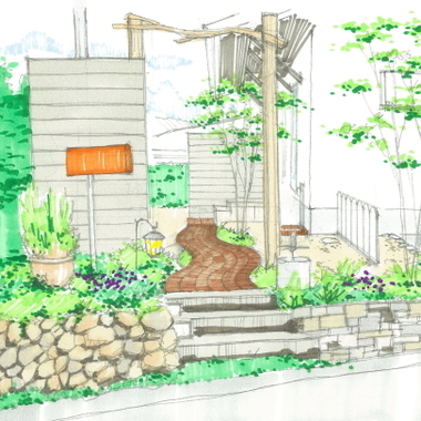 庭 リフォ-ム後 イメ-ジ図