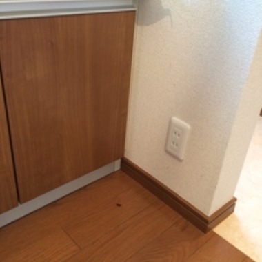 フローリングに焦げ