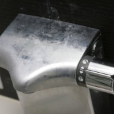 浴室カラン 水垢除去 前