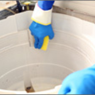 洗濯槽クリーニング途中 3