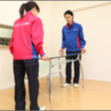 フローリングクリーニング 洗浄 ワックス仕上げ 途中 1