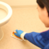 トイレクリーニング作業 床