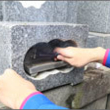 お墓のおそうじ代行途中 5