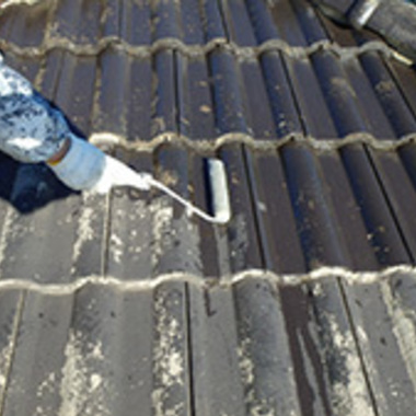 塗装作業 屋根瓦1