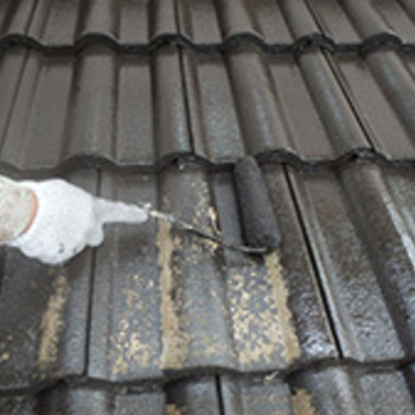 塗装作業 屋根瓦2