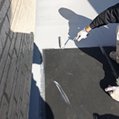 塗装作業 ベランダ床