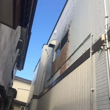 外壁補修前 側面