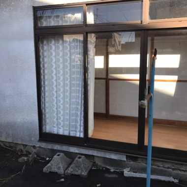 庭の冬支度前 お縁