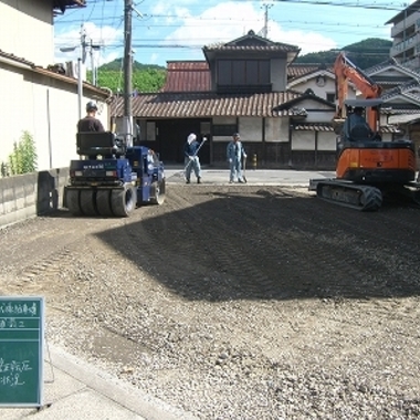 駐車場工事 重機2
