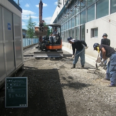 公共工事作業 重機と人