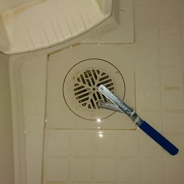 排水詰まり ローポンプ ・ トーラー作業の施工前写真（1枚目）