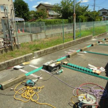 ネットフェンス部分交換工事 途中2