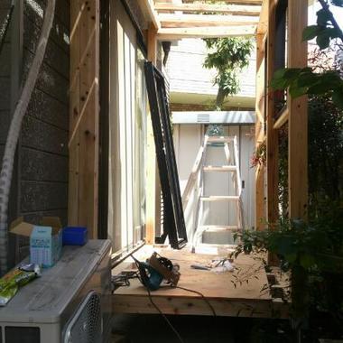 サンルーム造作工事 途中1