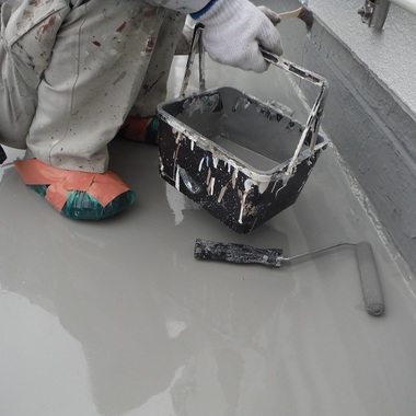 庇ウレタン塗膜防水塗装 途中3