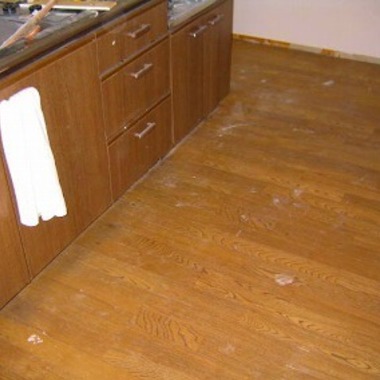 フローリング調クッションフロアの張替え 施工前