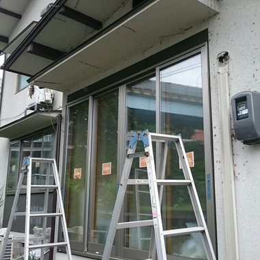 外構リフォーム作業中 1