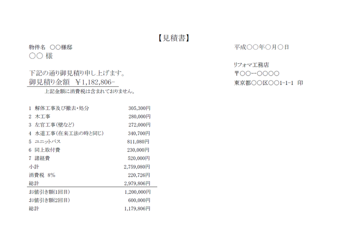 Renka様見積もり 工事見積書とは？概要や見方、内訳・工種別の確認ポイント、建築